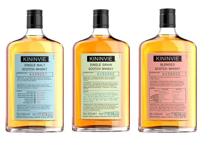 Kininvie Works whiskies