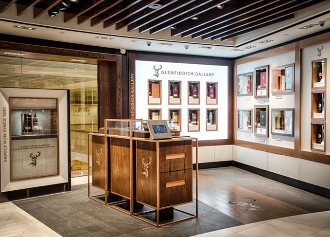 The Glenfiddich boutique at DFS' Whiskey House