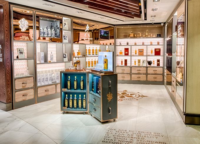 The Johnnie Walker boutique at DFS' Whiskey House