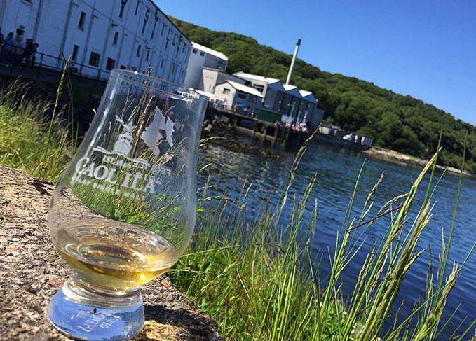 Caol Ila distillery and Islay Festival whisky glass