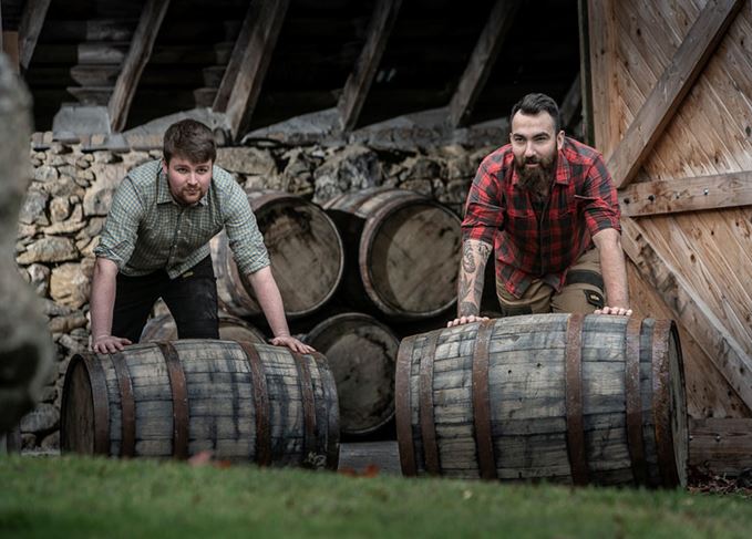 Liam Pennycook and Mike Bain Deeside distillery Burn o' Bennie