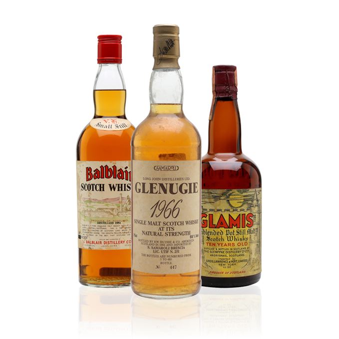 Whisky reviews of old Glamis Glenugie and Balblair