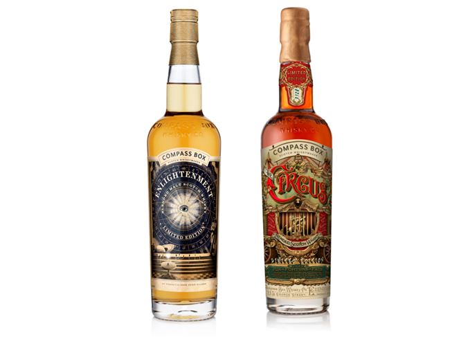 Compass Box's Enlightenment and The Circus whiskies