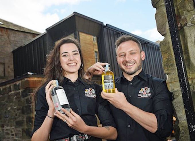 Holyrood Distillery staff showcase spirits 