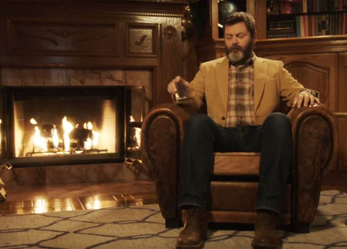 Nick Offerman and Lagavulin's Yule Log video