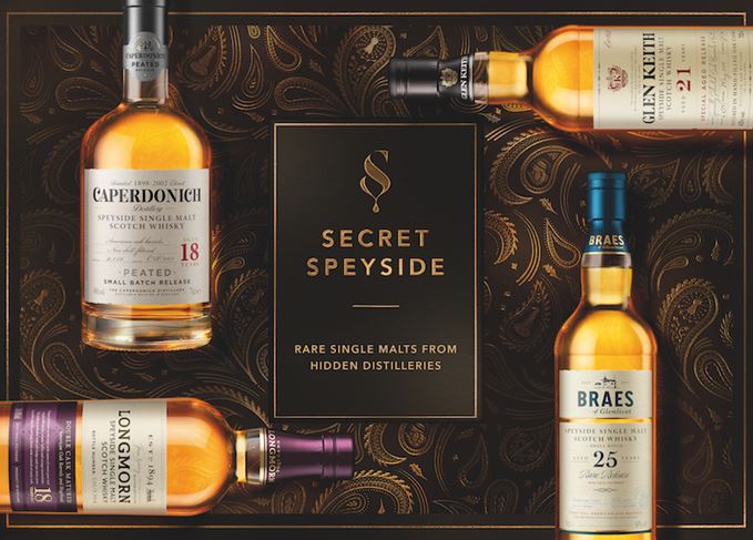 Four Secret Speyside single malts