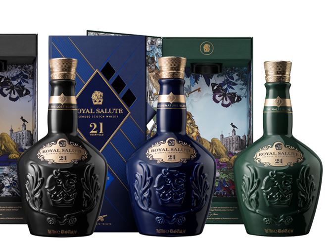 Royal Salute Lost Blend, Signature Blend and Malts Blend