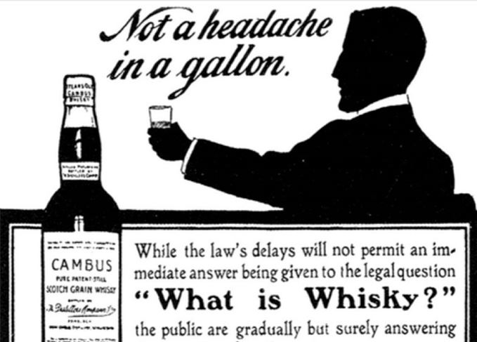 Cambus ad What is whisky?