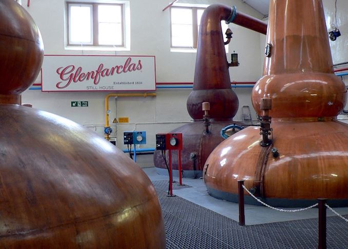 Glenfarclas distillery's stills