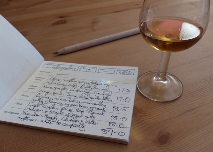 A whisky scoring book