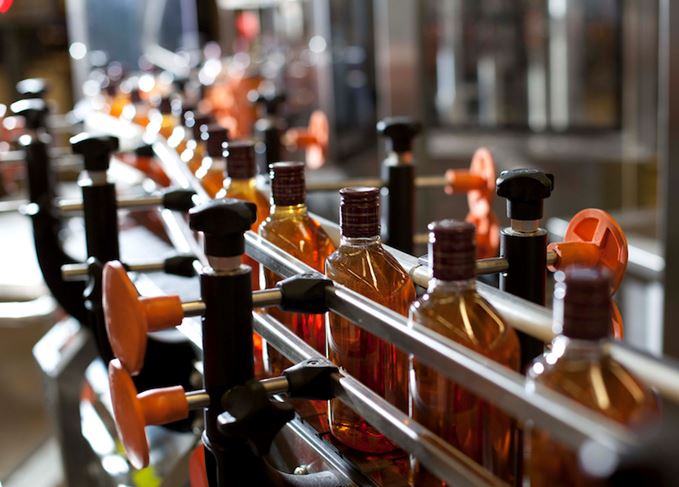 Blended Scotch bottling line