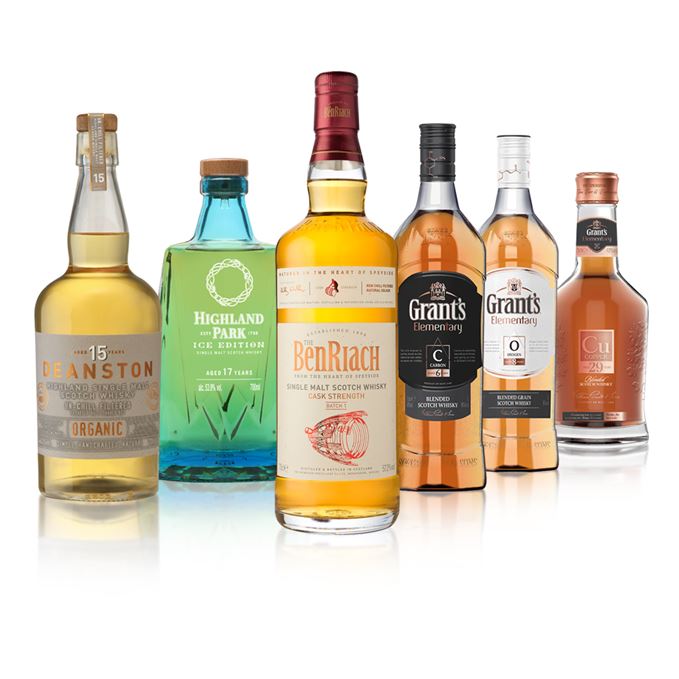 New whiskies include Deanston Organic, Benriach Cask Strength, Grant's Elementary and Highland Park Ice