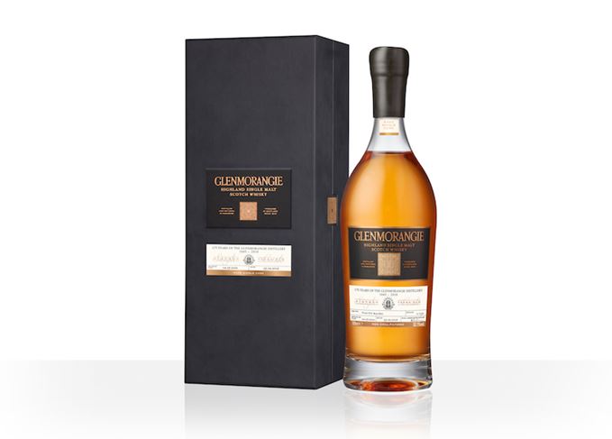 Glenmorangie 175th anniversary whisky bottle and box