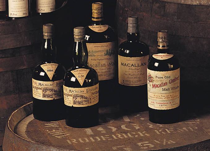 Macallan antique bottles