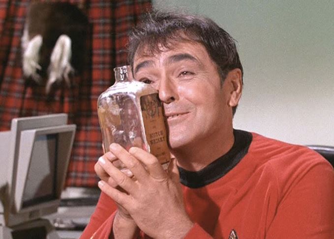 Montgomery Scott, Scotty, of Star Trek loves Scotch whisky