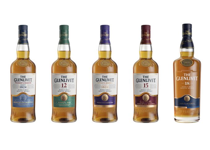 The Glenlivet's redesigned core range for 2019