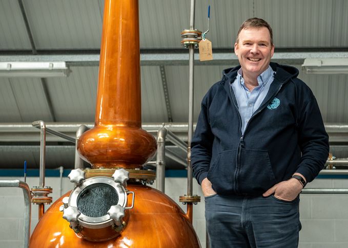 James Doherty with gin pot still