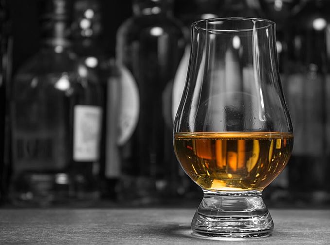 Scotch whisky in a glass