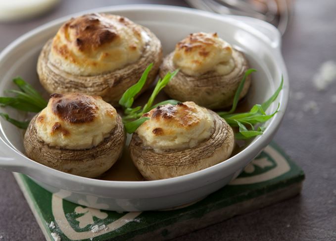 Mushroom and cheese soufflé