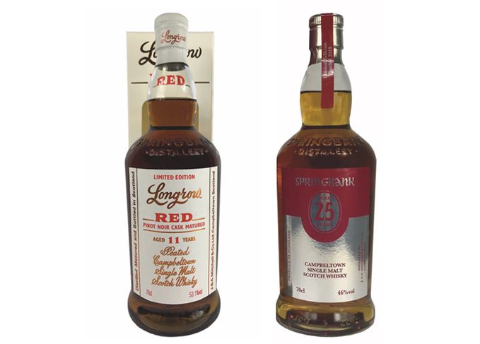 Springbank 25-year-old and Longrow 11-year-old