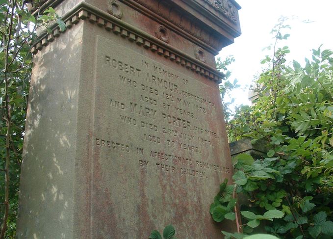 Robert Armour gravestone