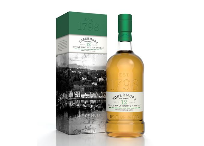 Tobermory 12 year old bottle and packaging