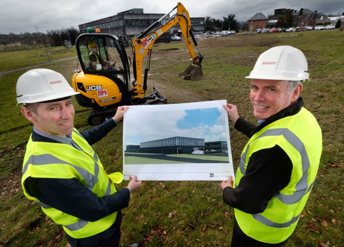 Ewan Andrew and Alan Kennedy of Diageo at the site of the new technical centre in Menstrie