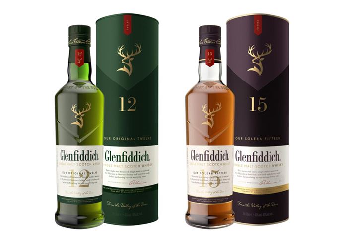 Glenfiddich 12-year-old Our Original Twelve and 15-year-old Our Solera Fifteen redesign