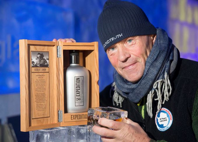 Robert Swan OBE with Ardgowan Expedition bottle and presentation case