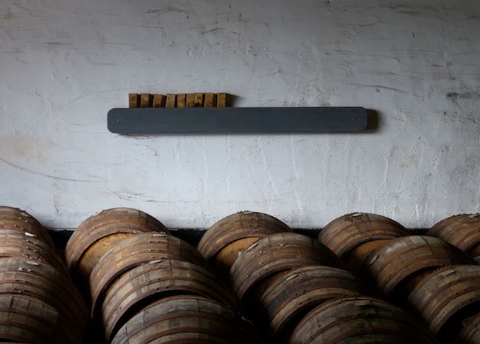 Casks in a warehouse