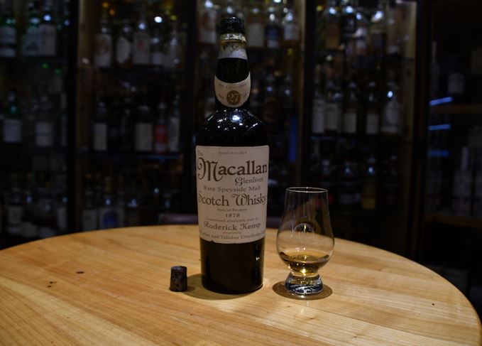 Fake Macallan bottle and glass