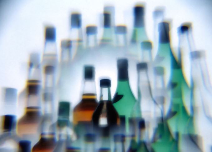 Blurred bottles