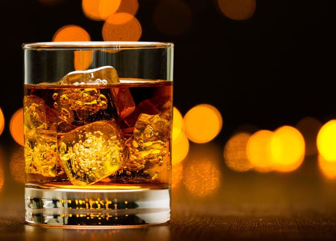 Christmas whisky glass