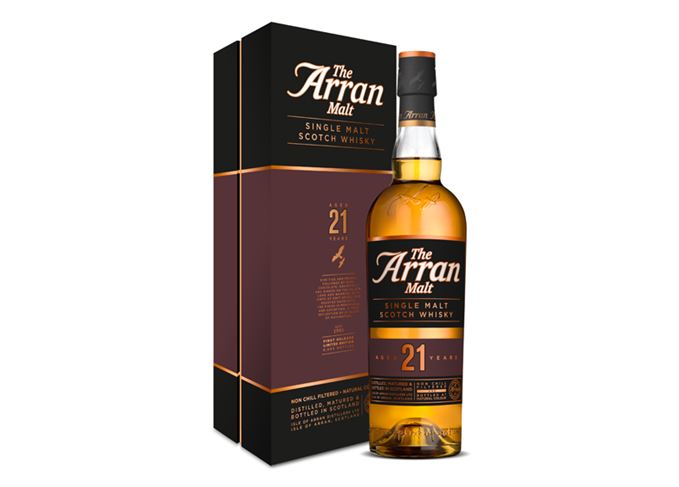 Arran 21-year-old whisky with presentation box