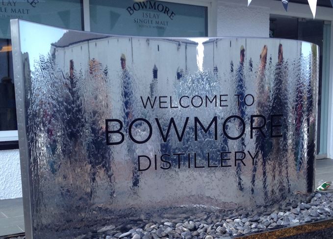 Bowmore distillery sign